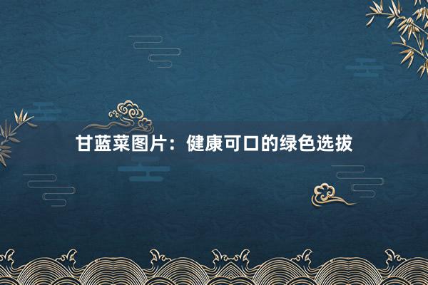 甘蓝菜图片：健康可口的绿色选拔